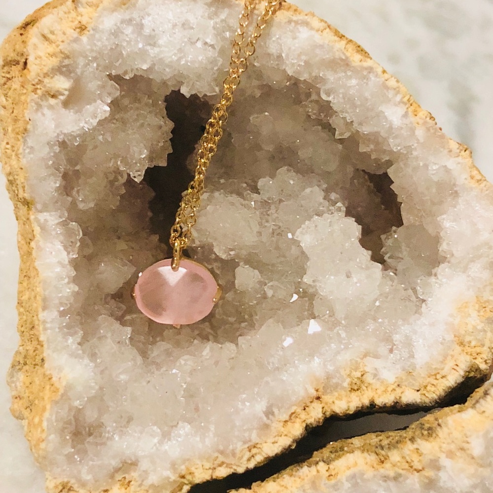 Rose quartz necklace